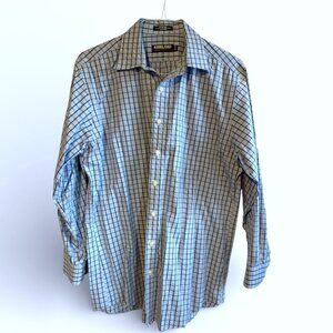 Kirkland Blue & Black Plaid Dress shirt - Size 16 1/2 x 34